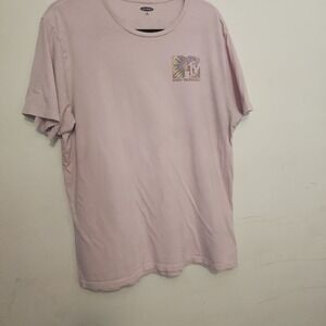 Old Navy Men's XL‎ Graphic Tee MTV Music Television Pink Softwash